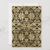 40周年パーティー - ルビーレッド ゴールド ブラック 招待状 (裏面)