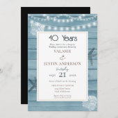 40周年ビーチサプライズパーティー 招待状 (正面/裏面)