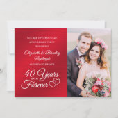 40周年ルビーのハート YEARS INTO FOREVER 招待状 (正面)