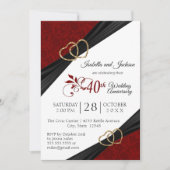 40周年ルビーデザイン 招待状 (正面)