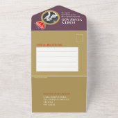 40周年ルビー婚約指輪食事会 RSVP 写真 オールインワン招待状 (外側)