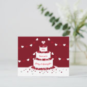 40周年ルビー結婚記念日のケーキ 招待状 (スタンド正面)