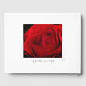 40周年ルビー結婚記念日の伝統的な赤いバラ ゲストブック (裏面)