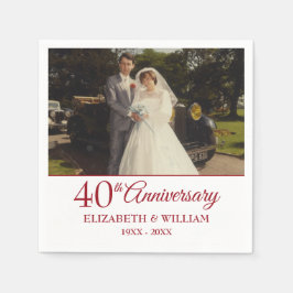 40周年ルビー結婚記念日の結婚式の写真 スタンダードカクテルナプキン
