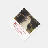 40周年ルビー結婚記念日の結婚式の写真 スタンダードカクテルナプキン (角)