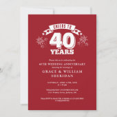 40周年ルビー結婚記念日をお祝いして 招待状 (正面)