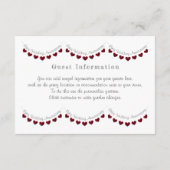 40周年ルビー結婚記念日パーティー / ゲスト詳細 エンクロージャーカード (裏面)