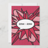 40周年ルビー結婚記念日 モダンで楽しい 招待状 (裏面)