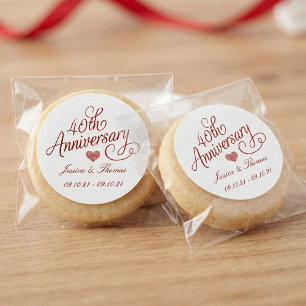 40周年ルビー結婚記念日 ラウンドシール