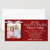 40周年ルビー記念日パーティー招待写真 (正面/裏面)