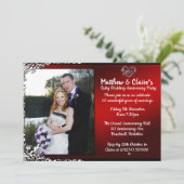 40周年ルビー記念日写真招待状 招待状 (スタンド正面)