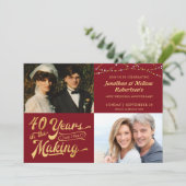 40周年ルビー記念日 あの時と今の写真パーティー 招待状 (スタンド正面)