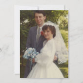 40周年ルビー記念日 ウェディングフォト ローズの花環 招待状 (裏面)