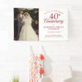 40周年ルビー記念日 結婚写真 ウェルカム 横断幕 (インサイチュ)