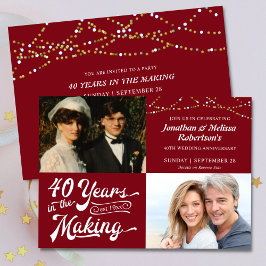 40周年ルビー記念日　Then & Now フォトパーティ 招待状