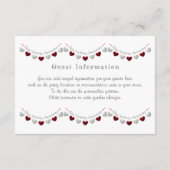 40周年ルビー&シルバーの結婚記念日バンティング エンクロージャーカード (裏面)