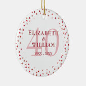 40周年ルビー ハート セラミックオーナメント (右)