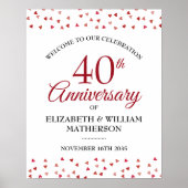 40周年ルビー・ラブ・ハーツのウェルカムサイン ポスター (正面)