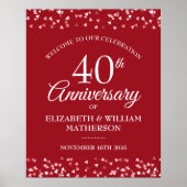 40周年ルビー・ラブ・ハーツ ウェルカムサイン ポスター (正面)