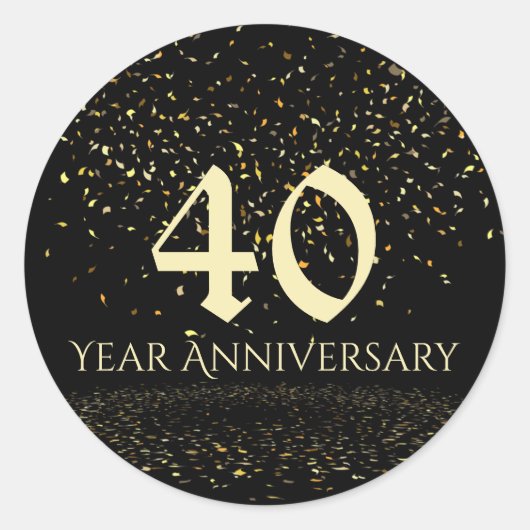 40周年封筒用シール ラウンドシール (正面)