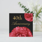 40周年招待状 - 赤いバラ 招待状 (スタンド正面)