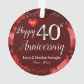 40周年結婚を迎える オーナメント (裏面)