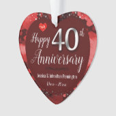 40周年結婚を迎える オーナメント (正面)