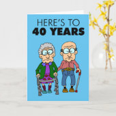 40周年結婚を迎える カード (黄色い花)