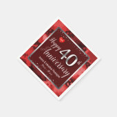 40周年結婚を迎える スタンダードカクテルナプキン (角)