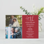40周年結婚を迎え、今は2枚の写真 招待状 (スタンド正面)