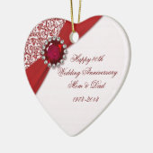 40周年結婚オーナメント セラミックオーナメント (左)