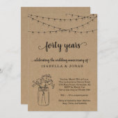 40周年結婚パーティの招待状 招待状 (正面/裏面)