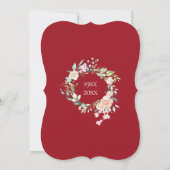 40周年結婚ルビー記念日ローズガーランド 招待状 (裏面)