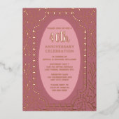 40周年結婚招待状エレガント 箔招待状 (正面)