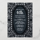 40周年結婚招待状エレガント 箔招待状 (正面)