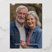 40周年結婚招待状エレガント 箔招待状 (裏面)