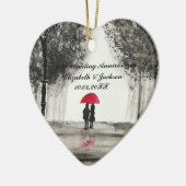 40周年結婚節目の節目 セラミックオーナメント (左)