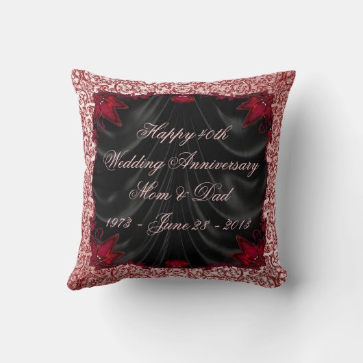 40周年結婚装飾用クッション クッション (裏面)