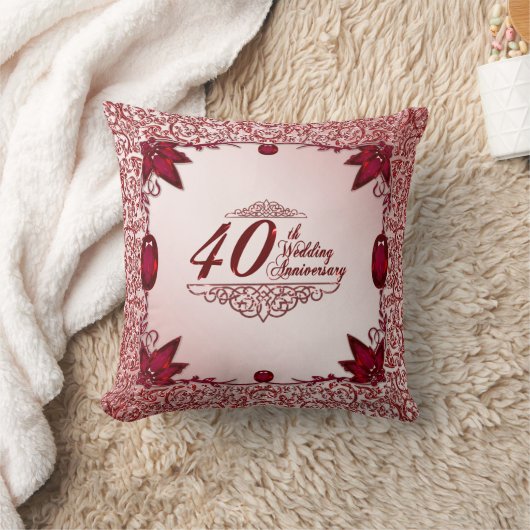 40周年結婚装飾用クッション クッション (ブランケット)