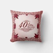 40周年結婚装飾用クッション クッション (正面)