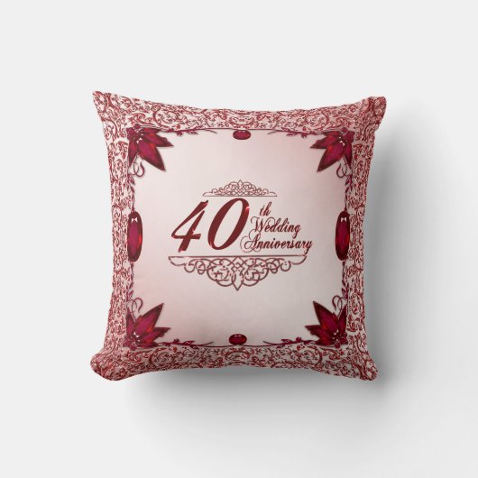 40周年結婚装飾用クッション クッション (正面)