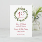 40周年結婚記念のSave the Date 招待状 (スタンド正面)