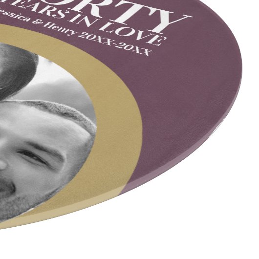 40周年結婚記念パーティールビーレッド宝石 カッティングボード (角)