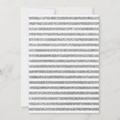 40周年結婚記念パーティー - シルバー ホワイト 招待状 (裏面)