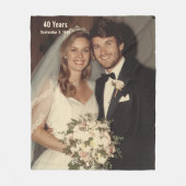 40周年結婚記念フリースブランケット 写真入り フリースブランケット (正面)