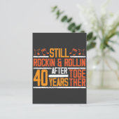 40周年結婚記念ロッキング・ワイフ・サンド ポストカード (スタンド正面)