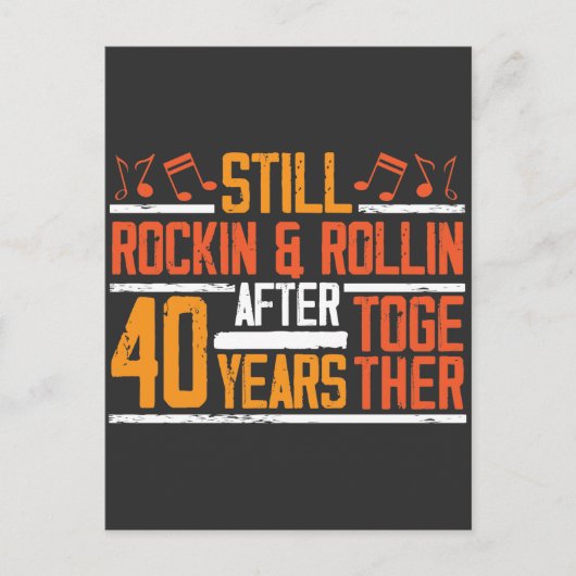 40周年結婚記念ロッキング・ワイフ・サンド ポストカード (正面)