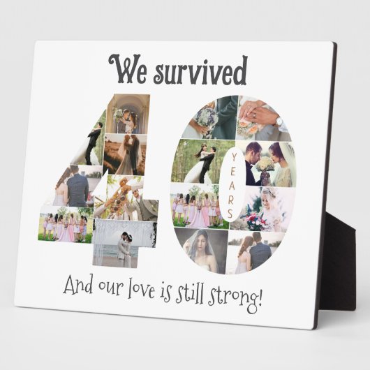 40周年結婚記念写真 フォトプラーク (側面)