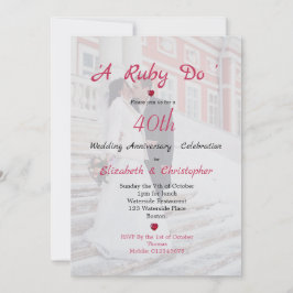 40周年結婚記念日の優雅な写真 A Ruby Do 招待状
