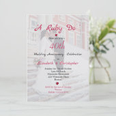 40周年結婚記念日の優雅な写真 A Ruby Do 招待状 (スタンド正面)